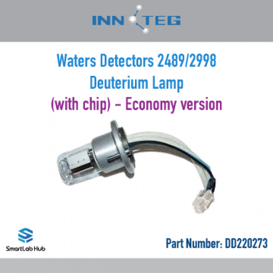 INNOTEG Deuterium lamp, suitable for Waters Detectors 2489/2998 (with chip) - Economy Version INNOTEG Deuterium lamp, suitable for Waters Detectors 2489/2998 (with chip) - Economy Version
