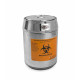 Bel-Art Benchtop Biohazard Disposal Can with Motion Sensor Lid; 1.5L Capacity, Stainless Steel