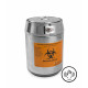 Bel-Art Benchtop Biohazard Disposal Can with Motion Sensor Lid; 1.5L Capacity, Stainless Steel