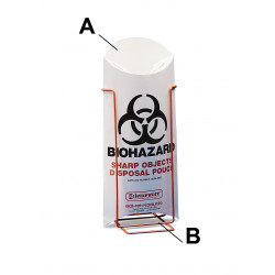 Bel-Art Biohazard Sharp Object Safety Pouches; 5¹/₂ x 13 in., 10 mil Thick, Paperboard (Pack of 200)