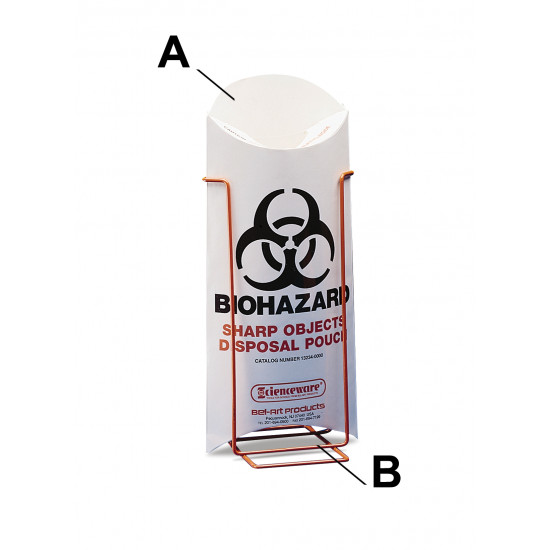 Bel-Art Biohazard Sharp Object Safety Pouches; 5¹/₂ x 13 in., 10 mil Thick, Paperboard (Pack of 200) Bel-Art Biohazard Sharp Object Safety Pouches; 5¹/₂ x 13 in., 10 mil Thick, Paperboard (Pack of 200)