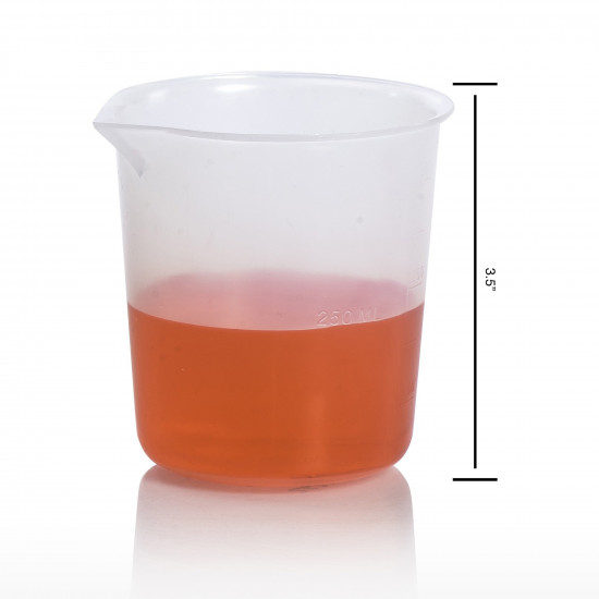Bel-Art Graduated Griffin Low-Form 250ml Beakers; Polypropylene, 50ml Graduation (Pack of 6) Bel-Art Graduated Griffin Low-Form 250ml Beakers; Polypropylene, 50ml Graduation (Pack of 6)