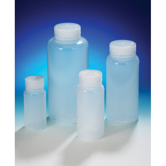 Bel-Art Precisionware Wide-Mouth 1000ml (32oz) Low-Density Polyethylene Bottles; Polypropylene Cap, 53mm Closure (Pack of 6)