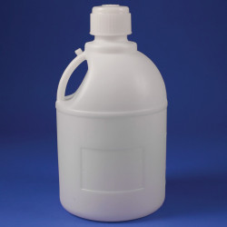 Bel-Art Polyethylene Carboy with Handle and Screw Cap; 20 Liters (5 Galllons), 83mm Closure
