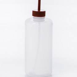 Bel-Art Narrow-Mouth 1000ml (32oz) Polyethylene Wash Bottles; Red Polypropylene Cap, 38mm Closure (Pack of 4)
