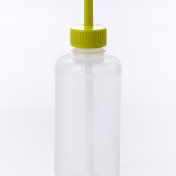 Bel-Art Narrow-Mouth 250ml (8oz) Polyethylene Wash Bottles; Yellow Polypropylene Cap, 28mm Closure (Pack of 6)