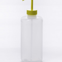 Bel-Art Narrow-Mouth 1000ml (32oz) Polyethylene Wash Bottles; Yellow Polypropylene Cap, 38mm Closure (Pack of 4)
