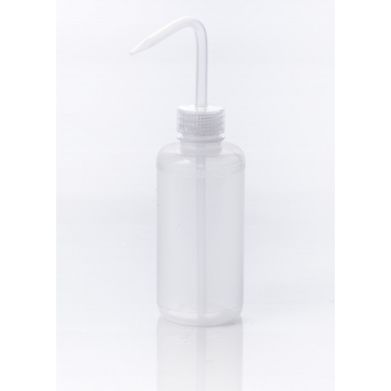 Bel-Art Narrow-Mouth 250ml (8oz) Polyethylene Wash Bottles; Natural Polypropylene Cap, 28mm Closure (Pack of 12)