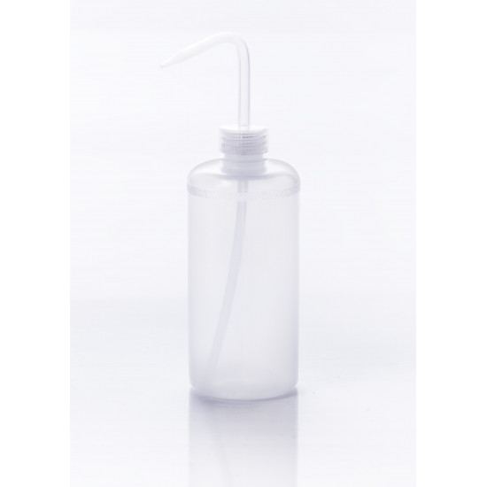 Bel-Art Narrow-Mouth 500ml (16oz) Polyethylene Wash Bottles; Natural Polypropylene Cap, 28mm Closure (Pack of 12)