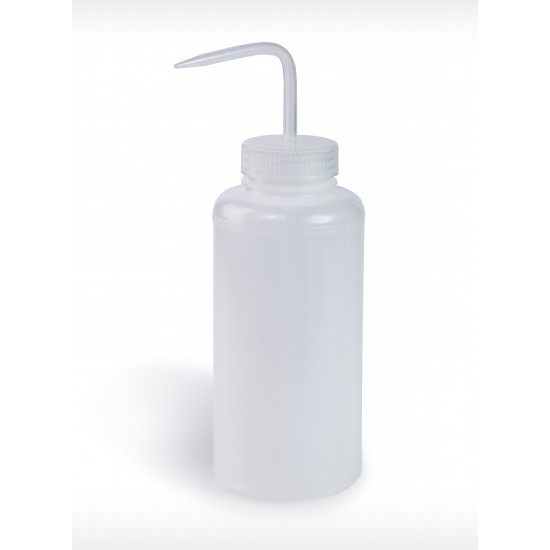 Bel-Art Wide-Mouth 1000ml (32oz) Polyethylene Wash Bottles; Natural Polypropylene Cap, 53mm Closure (Pack of 3)