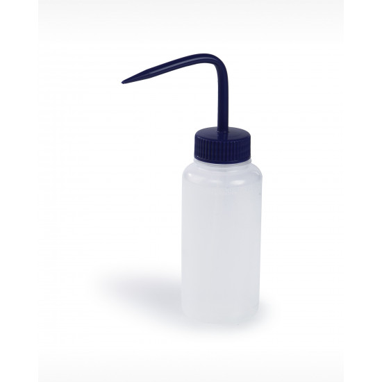 Bel-Art Wide-Mouth 250ml (8oz) Polyethylene Wash Bottles; Blue Polypropylene Cap, 38mm Closure (Pack of 6) Bel-Art Wide-Mouth 250ml (8oz) Polyethylene Wash Bottles; Blue Polypropylene Cap, 38mm Closure (Pack of 6)