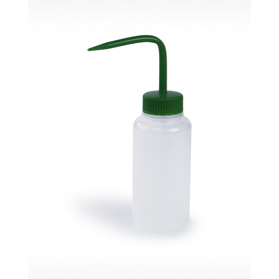 Bel-Art Wide-Mouth 250ml (8oz) Polyethylene Wash Bottles; Green Polypropylene Cap, 38mm Closure (Pack of 6) Bel-Art Wide-Mouth 250ml (8oz) Polyethylene Wash Bottles; Green Polypropylene Cap, 38mm Closure (Pack of 6)