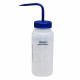 Bel-Art Safety-Labeled 2-Color Distilled Water Wide-Mouth Wash Bottles; 500ml (16oz), Polyethylene w/Blue Polypropylene Cap (Pack of 6) Bel-Art Safety-Labeled 2-Color Distilled Water Wide-Mouth Wash Bottles; 500ml (16oz), Polyethylene w/Blue Polypropylene Cap (Pack of 6)