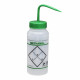 Bel-Art Safety-Labeled 2-Color Methanol Wide-Mouth Wash Bottles; 500ml (16oz), Polyethylene w/Green Polypropylene Cap (Pack of 6) Bel-Art Safety-Labeled 2-Color Methanol Wide-Mouth Wash Bottles; 500ml (16oz), Polyethylene w/Green Polypropylene Cap (Pack of 6)