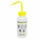 Bel-Art Safety-Labeled 2-Color Isopropanol Wide-Mouth Wash Bottles; 500ml (16oz), Polyethylene w/Yellow Polypropylene Cap (Pack of 6) Bel-Art Safety-Labeled 2-Color Isopropanol Wide-Mouth Wash Bottles; 500ml (16oz), Polyethylene w/Yellow Polypropylene Cap (Pack of 6)