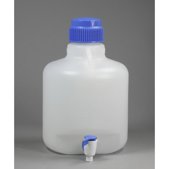 Bel-Art Autoclavable Polypropylene Carboy with Spigot; 10 Liters (2.6 Gallons) Bel-Art Autoclavable Polypropylene Carboy with Spigot; 10 Liters (2.6 Gallons)