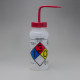 Bel-Art GHS Labeled Safety-Vented Acetone Wash Bottles; 500ml (16oz), Polyethylene w/Red Polypropylene Cap (Pack of 4) Bel-Art GHS Labeled Safety-Vented Acetone Wash Bottles; 500ml (16oz), Polyethylene w/Red Polypropylene Cap (Pack of 4)