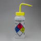Bel-Art GHS Labeled Safety-Vented Dichloromethane Wash Bottles; 500ml (16oz), Polyethylene w/Yellow Polypropylene Cap (Pack of 4) Bel-Art GHS Labeled Safety-Vented Dichloromethane Wash Bottles; 500ml (16oz), Polyethylene w/Yellow Polypropylene Cap (Pack of 4)