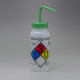 Bel-Art GHS Labeled Methyl Ethyl Ketone Wash Bottles; 500ml (16oz), Polyethylene w/Green Polypropylene Cap (Pack of 4) Bel-Art GHS Labeled Methyl Ethyl Ketone Wash Bottles; 500ml (16oz), Polyethylene w/Green Polypropylene Cap (Pack of 4)