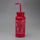Bel-Art GHS Labeled Toluene Wash Bottles; 500ml (16oz), Polyethylene w/Red Polypropylene Cap (Pack of 4)