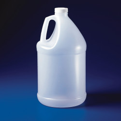 Bel-Art Jug-Style 4 Liter (1 Gallon) Polyethylene Bottles with Handle; 38mm Closure (pack of 12)