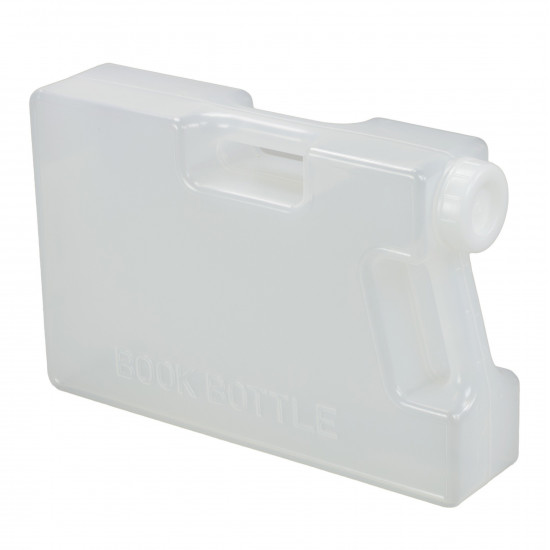 Bel-Art Polypropylene Book Bottle; 5 Liters (1.25 Gallons), 3⁷⁄₁₆ x 9½ x 14¾ in. Bel-Art Polypropylene Book Bottle; 5 Liters (1.25 Gallons), 3⁷⁄₁₆ x 9½ x 14¾ in.