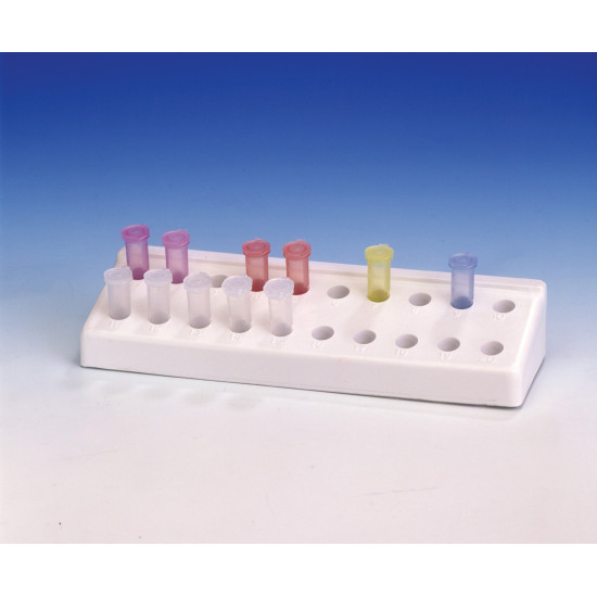 Bel-Art Microcentrifuge Tube Rack; For 1.5ml Tubes, 20 Places Bel-Art Microcentrifuge Tube Rack; For 1.5ml Tubes, 20 Places