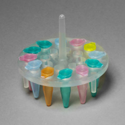 Bel-Art ProCulture Round Microcentrifuge Floating Bubble Rack; For 0.5ml Tubes, 20 Places, Fits in 1000ml Beakers