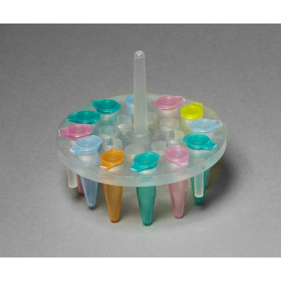 Bel-Art ProCulture Round Microcentrifuge Floating Bubble Rack; For 0.5ml Tubes, 20 Places, Fits in 1000ml Beakers