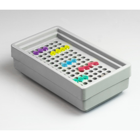 Bel-Art Microcentrifuge Tube Ice Rack; For 400 Microliter Tubes, 105 Places Bel-Art Microcentrifuge Tube Ice Rack; For 400 Microliter Tubes, 105 Places