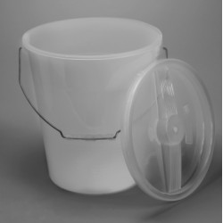 Bel-Art Polypropylene 13.2 Liter Pail; 12¾ in. Height, 10½ in. I.D.