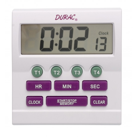 Bel-Art, H-B DURAC 4-Channel Electronic Timer and Clock with Certificate of Calibration Bel-Art, H-B DURAC 4-Channel Electronic Timer and Clock with Certificate of Calibration