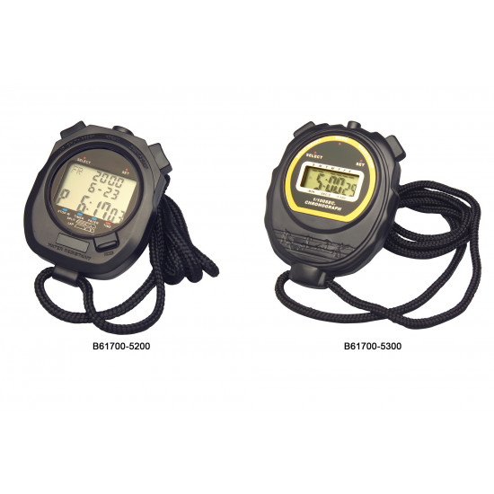 Bel-Art, H-B DURAC Digital Plastic Stopwatch; 1/100 Second Chronograph with Clock Alarm and Calendar