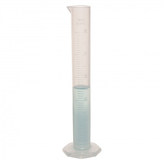 Bel-Art Single Scale 50ml Polypropylene Graduated Cylinder; 1.0ml Graduation Bel-Art Single Scale 50ml Polypropylene Graduated Cylinder; 1.0ml Graduation