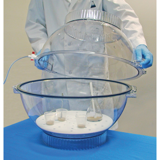 Bel-Art Techni-Dome Polycarbonate Vacuum Desiccator; 2.3 cu. ft. Bel-Art Techni-Dome Polycarbonate Vacuum Desiccator; 2.3 cu. ft.