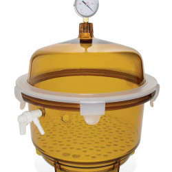 Bel-Art Lab Companion Amber Polycarbonate Round Style Vacuum Desiccator; 20 Liter