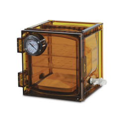 Bel-Art Lab Companion Amber Polycarbonate Cabinet Style Vacuum Desiccator; 11 Liter