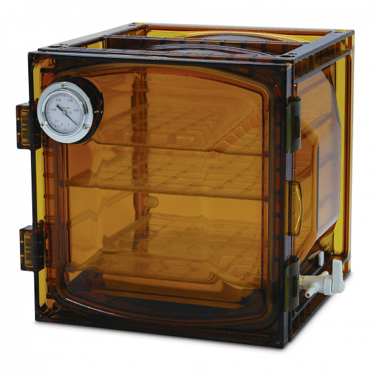 Bel-Art Lab Companion Amber Polycarbonate Cabinet Style Vacuum Desiccator; 35 Liter Bel-Art Lab Companion Amber Polycarbonate Cabinet Style Vacuum Desiccator; 35 Liter