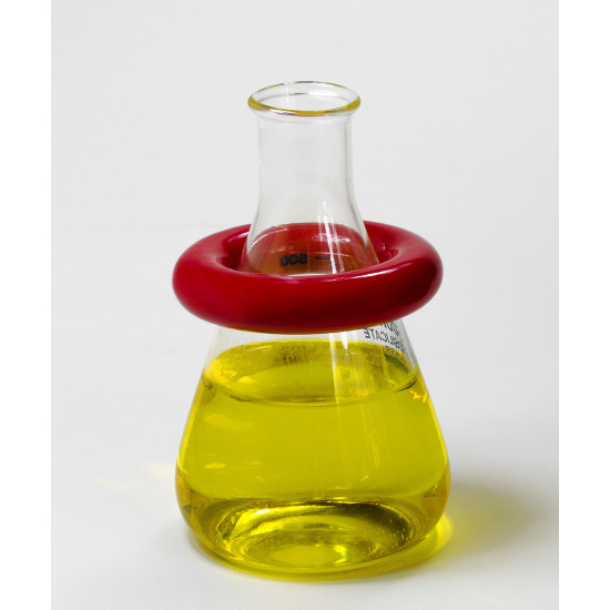 Bel-Art Round 1.5lb Lead Ring Flask Weight with Vikem Vinyl Coating; For 500-2000ml Flasks