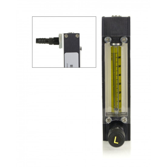 Bel-Art Riteflow Aluminum Mounted Flowmeter; 65mm Scale, Size 3 Bel-Art Riteflow Aluminum Mounted Flowmeter; 65mm Scale, Size 3