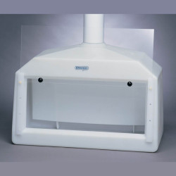 Bel-Art Large Molded Polyethylene Fume Hood with Baffle and Acrylic Sash; 42 x 20 x 30 in.