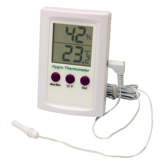 Bel-Art, H-B DURAC Dual Zone Electronic Thermometer-Hygrometer; 0/50C (32/122F) and -50/70C (-58/158F) Ranges Bel-Art, H-B DURAC Dual Zone Electronic Thermometer-Hygrometer; 0/50C (32/122F) and -50/70C (-58/158F) Ranges