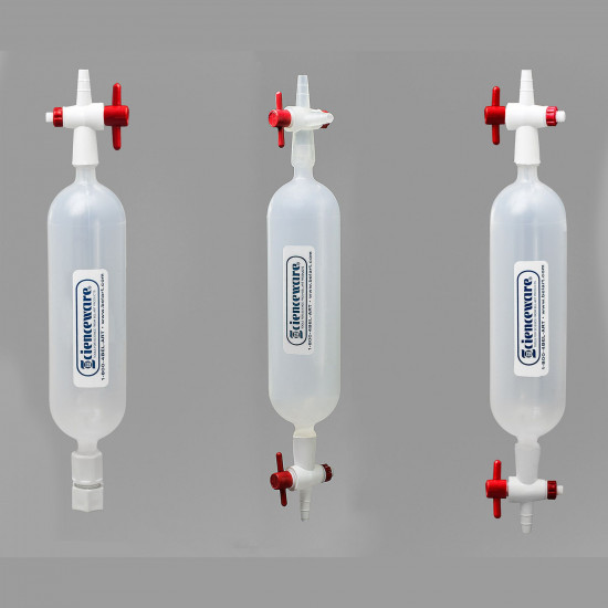 Bel-Art Polypropylene Gas Sampling Bulb with Stopcock Ends, 250cc Bel-Art Polypropylene Gas Sampling Bulb with Stopcock Ends, 250cc