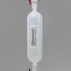 Bel-Art Polypropylene Gas Sampling Bulb with Stopcock End and 3-Way Stopcock End, 250cc