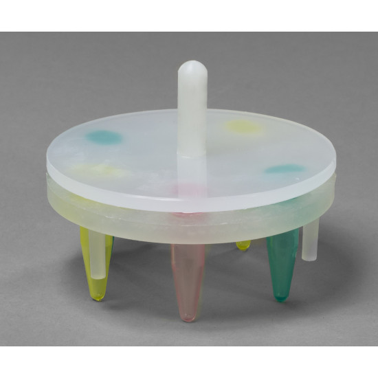 Bel-Art Round Microcentrifuge Floating Bubble Rack with Hold-Down Disk; For 1.5ml Tubes, 20 Places, Fits 1000ml Beaker Bel-Art Round Microcentrifuge Floating Bubble Rack with Hold-Down Disk; For 1.5ml Tubes, 20 Places, Fits 1000ml Beaker