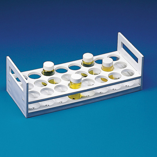 Bel-Art Scintillation Vial Rack; For 25-30mm Vials, 24 Places Bel-Art Scintillation Vial Rack; For 25-30mm Vials, 24 Places