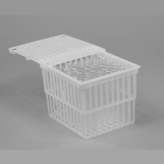 Bel-Art Polypropylene Test Tube Basket; 5 x 4 x 4 in., With Lid Bel-Art Polypropylene Test Tube Basket; 5 x 4 x 4 in., With Lid