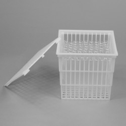 Bel-Art Polypropylene Test Tube Basket; 6 x 6 x 6 in., With Lid