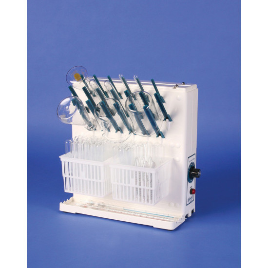 Bel-Art Lab-Aire II Polypropylene Single-Sided Electric Benchtop Glassware Dryer; 2 Tier, 230V, 16.75 x 7.5 x 15.7 in. Bel-Art Lab-Aire II Polypropylene Single-Sided Electric Benchtop Glassware Dryer; 2 Tier, 230V, 16.75 x 7.5 x 15.7 in.
