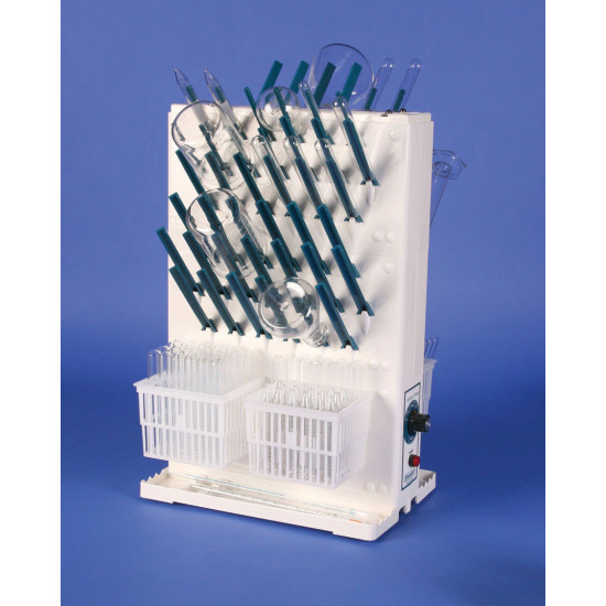 Bel-Art Lab-Aire II Polypropylene Double-Sided Electric Benchtop Glassware Dryer; 3 Tier, 230V, 16.75 x 10 x 22.7 in. Bel-Art Lab-Aire II Polypropylene Double-Sided Electric Benchtop Glassware Dryer; 3 Tier, 230V, 16.75 x 10 x 22.7 in.